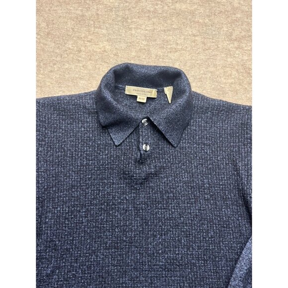 Pronto Uomo Made in Italy Navy Blue Merino Wool Men's Sweater Size Medium - Picture 2 of 10